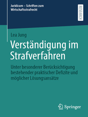 cover image of Verständigung im Strafverfahren